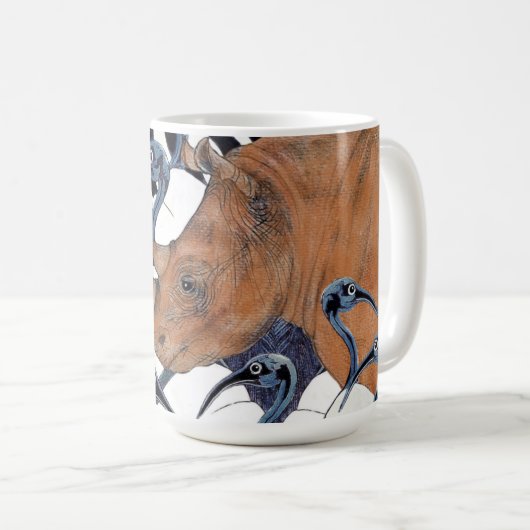 Sacred Rhino Kaffeetasse (VorderseiteRechts)