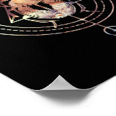 Sacred Scarab Egyptian Occult Geometry Poster (Ecke)