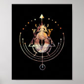 Sacred Scarab Egyptian Occult Geometry Poster (Vorne)
