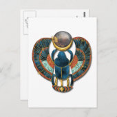 Sacred Scarab of King Tut Postkarte (Vorne/Hinten)