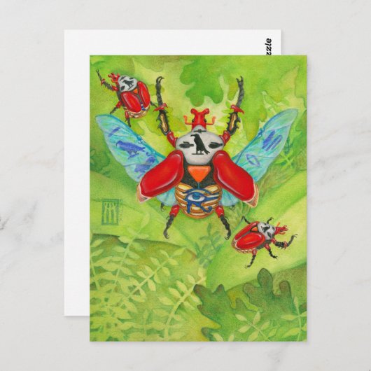 Sacred Scarabs Postkarte (Vorne/Hinten)