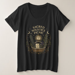 Sacred Solstice Picnic Litha Große Größe T-Shirt