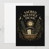 Sacred Solstice Picnic Litha Postcard Einladung (Vorne/Hinten)
