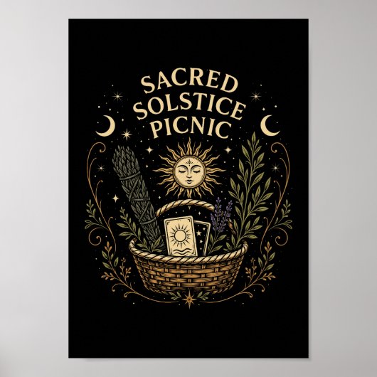 Sacred Solstice Picnic Litha Poster (Vorne)