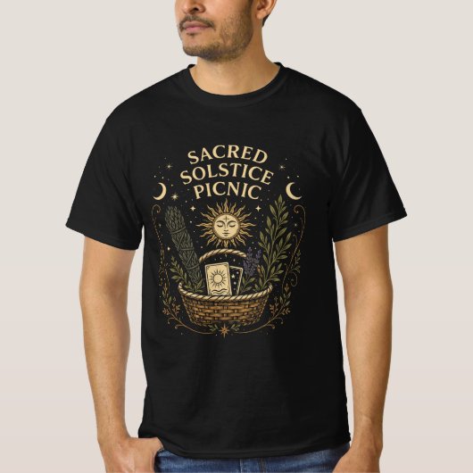 Sacred Solstice Picnic Litha T-Shirt (Vorderseite)