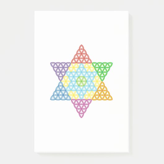 Sacred Star - Star of Life, 04/3D-CF. Post-it Klebezettel (Vorderseite)