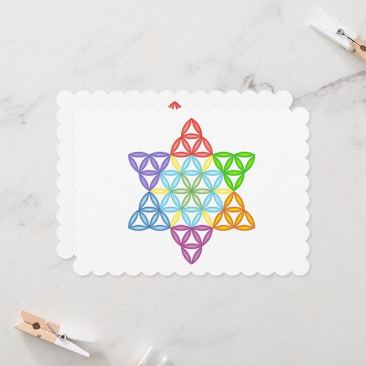 Sacred Star - Star of Life, 2/3D-CF. Einladung (Vorderseite/Rückseite Beispiel)