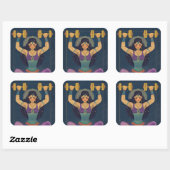 Sacred Strength Goddess Weightlifting Sticker (Blatt)