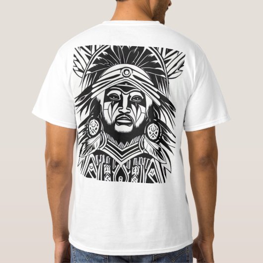 Sacred Symbols: Indianerisches amerikanisches Lini T-Shirt (Rückseite)