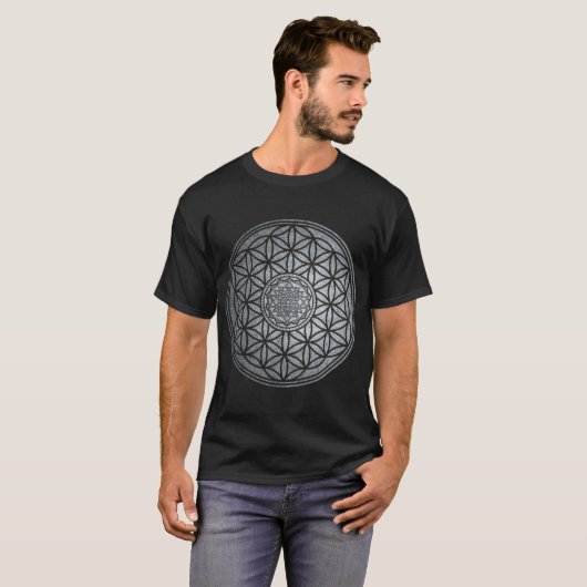 Sacred Unity Sacred Geometry retro T-Shirt (Vorne ganz)