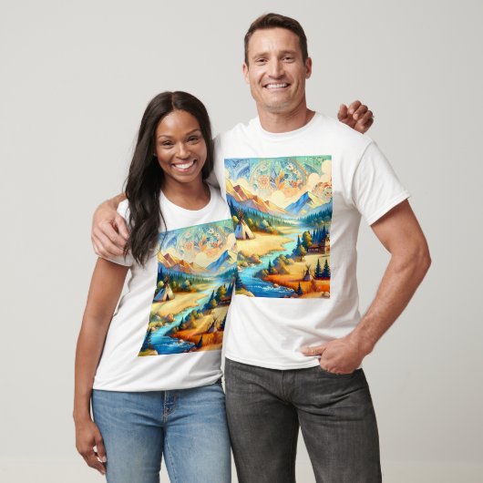 Sacred Valley Symbolic Expression Design T-Shirt (Unisex)