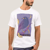 Sacred Whimsical Bird with Crescent Moon T-Shirt (Vorderseite)
