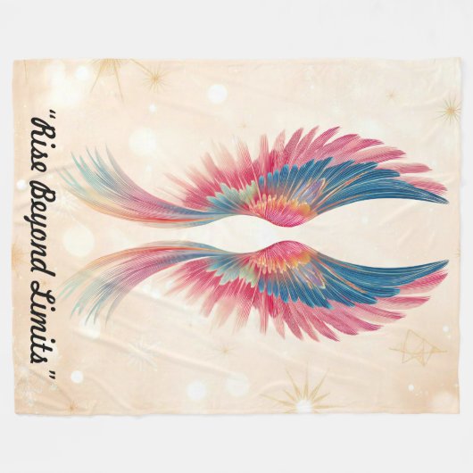 "Sacred Winged Symbol" Fleecedecke (Vorderseite (Horizontal))