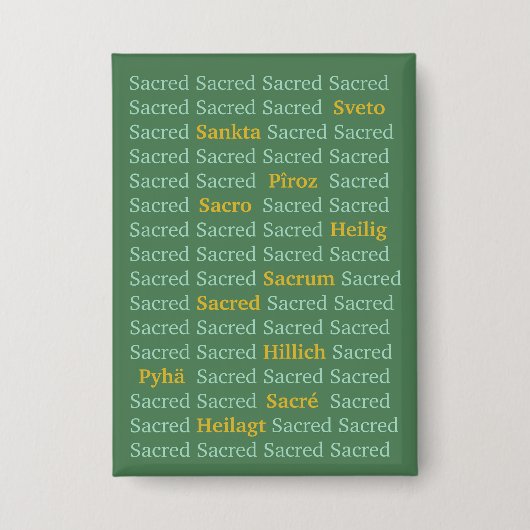 Sacred Words Button (Vorderseite)