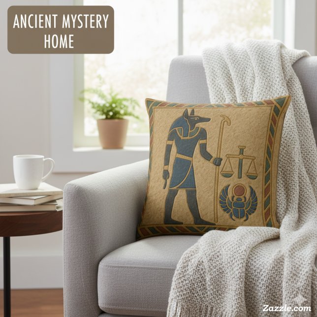 Sacro Anubis Guardian Golden Justice Pillow Kissen (Von Creator hochgeladen)