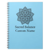 Sacro Balance Minimalistisch Mandala Custom Notizblock (Vorderseite)