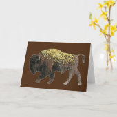 Sacro Buffalo - Talking Canyons, New Mexico Card Karte (Gelbe Blume)