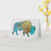 Sacro Buffalo - Talking Canyons, New Mexico Card Karte (Gelbe Blume)