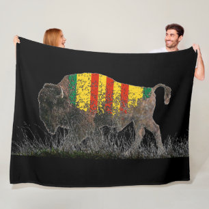 Sacro Buffalo Vietnam Veteran BLANKET Fleecedecke