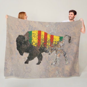 Sacro Buffalo Vietnam Veteran BLANKET Fleecedecke