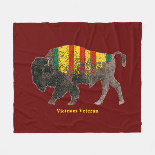 Sacro Buffalo Vietnam Veteran BLANKET Fleecedecke