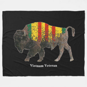 Sacro Buffalo Vietnam Veteran BLANKET Fleecedecke