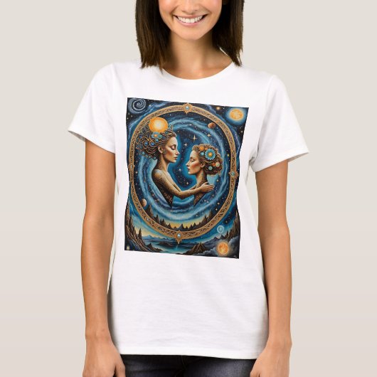Sacro Cosmic Mirror Goddess Shirt (Vorderseite)