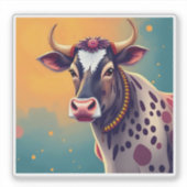 Sacro Cow Diwali Art Aufkleber (Vorderseite)