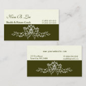 Sacro Divide Floral Modern Artistischer Weißer Lot Visitenkarte (Vorne/Hinten)