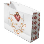 Sacro Heart Barock Personalisiert Große Geschenktüte (Vorderseite Schrägansicht)