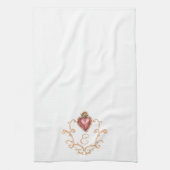 Sacro Heart Baroque Monogram Geschirrtuch (Vertikal)