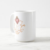 Sacro Heart Baroque Monogram Kaffeetasse (Vorderseite Links)