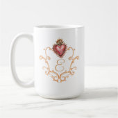 Sacro Heart Baroque Monogram Kaffeetasse (Links)