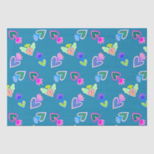 Sacro Heart Folk Kunst, Dichtung und Musik Seidenpapier