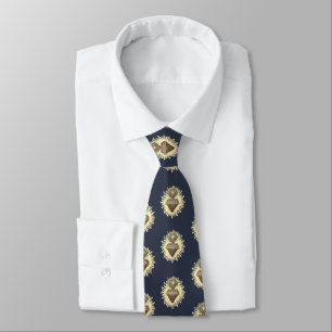 Sacro Heart Necktie Navy Blue mit Sacro Heart Krawatte