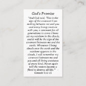 Sacro Heart Rainbow Bedeutung Gebet-Karte Telefonnummerkarte (Rückseite)