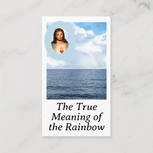 Sacro Heart Rainbow Bedeutung Gebet-Karte Telefonnummerkarte (Vorderseite)