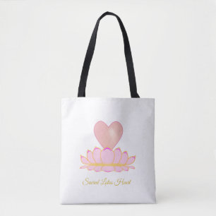Sacro Lotus Heart Tote Bag Tasche