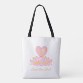 Sacro Lotus Heart Tote Bag Tasche (Rückseite)