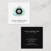 ~ Sacro Symbol Path Nirvana Lotus Moon Quadratische Visitenkarte (Vorne/Hinten)