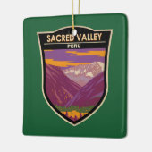 Sacro Valley Peru Reisen Kunst Vintag Keramikornament (Links)