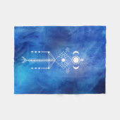 *~* Sacro Wasserfarbe Shaman Uralaztec Tribal Fleecedecke (Vorderseite (Horizontal))