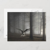 Sad Angel im Wald Postkarte (Vorne/Hinten)