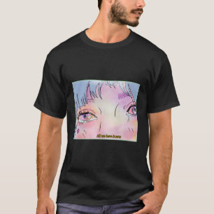 Sad Anime Eyes Ästhetische Vaporwave T-Shirt