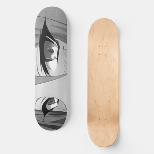 Sad Anime Eyes Skateboard Deck (Vorderseite)