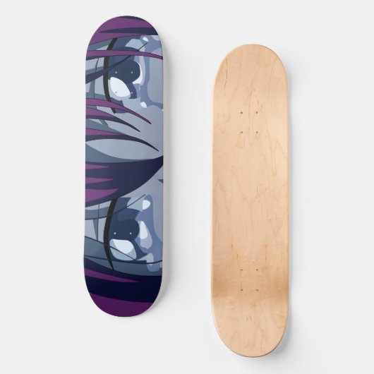Sad Anime Eyes Skateboard Deck (Vorderseite)