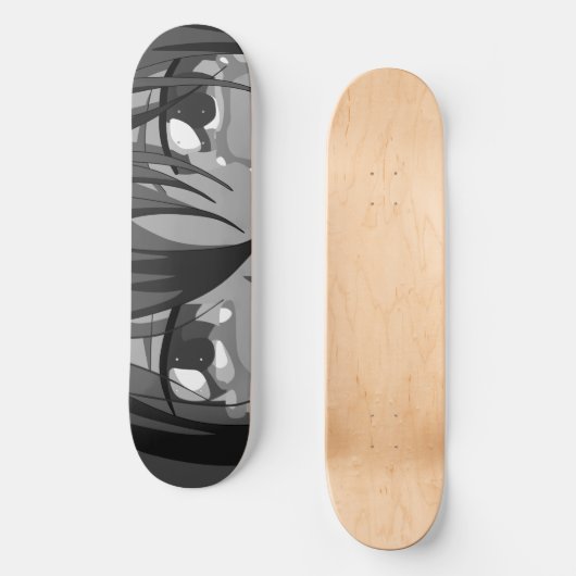 Sad Anime Eyes Skateboard Deck (Vorderseite)