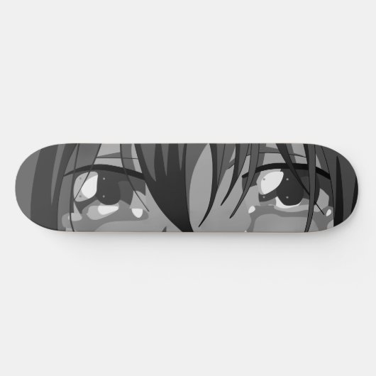 Sad Anime Eyes Skateboard Deck (Horizontal)
