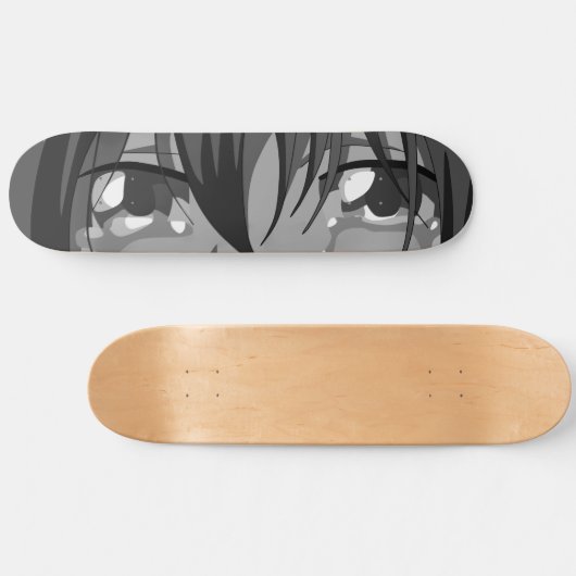 Sad Anime Eyes Skateboard Deck (Horizontal)
