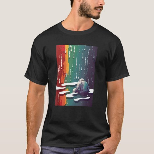 Sad Astronaut Premium Graphic T-Shirts Männer Cool (Vorderseite)